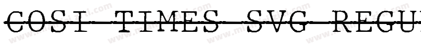 COSI TIMES SVG REGUL字体转换